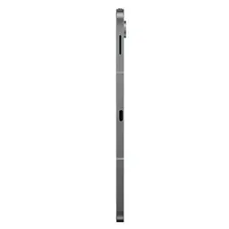 Perfil lateral de la Samsung Galaxy Tab S10 FE 10,9 gris, chasis metálico delgado con líneas de antena, cámara trasera sobresaliente y puerto USB‑C central