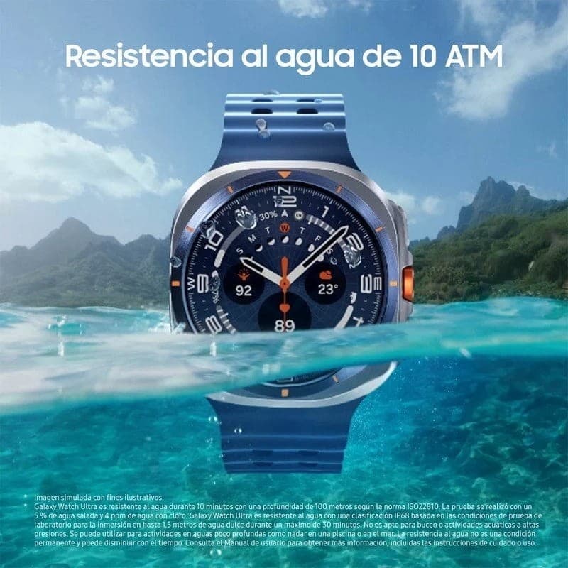 Samsung Galaxy Watch Ultra 2025 Blanco Titanio - resistencia al agua
