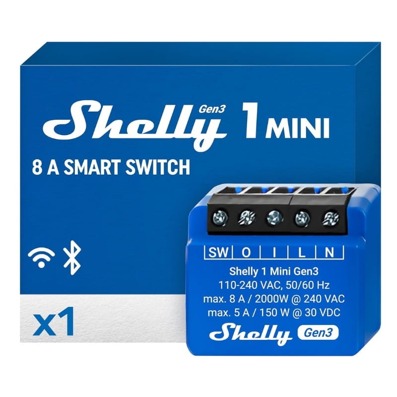 Shelly 1 Gen3 Azul - Relé Inteligente - Item5