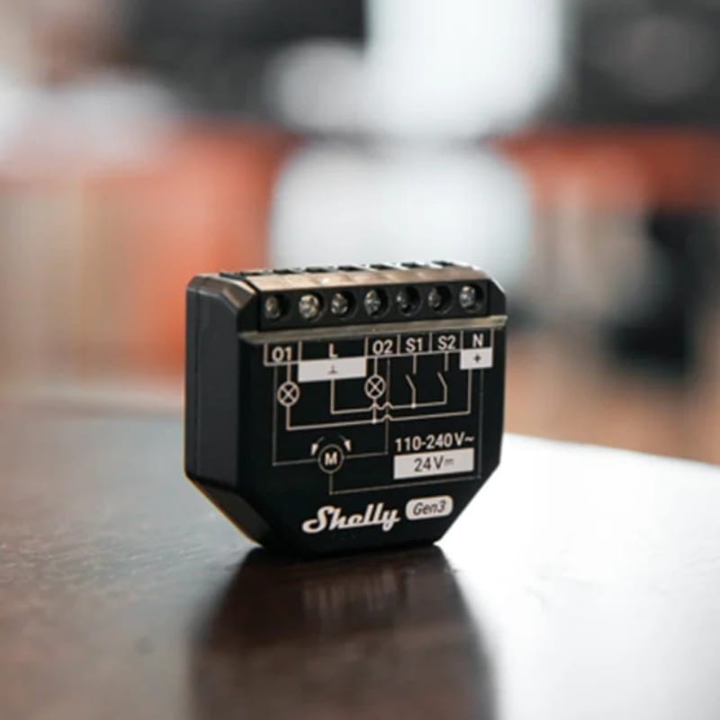 Shelly 2PM Gen3 Negro - Relé Inteligente WiFi - Ítem3