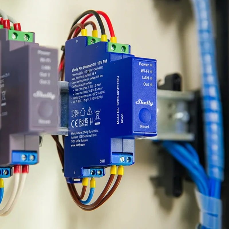 Shelly Pro Dimmer 0/1-10V PM Azul - Interruptor com regulação da intensidade da luz - Item2