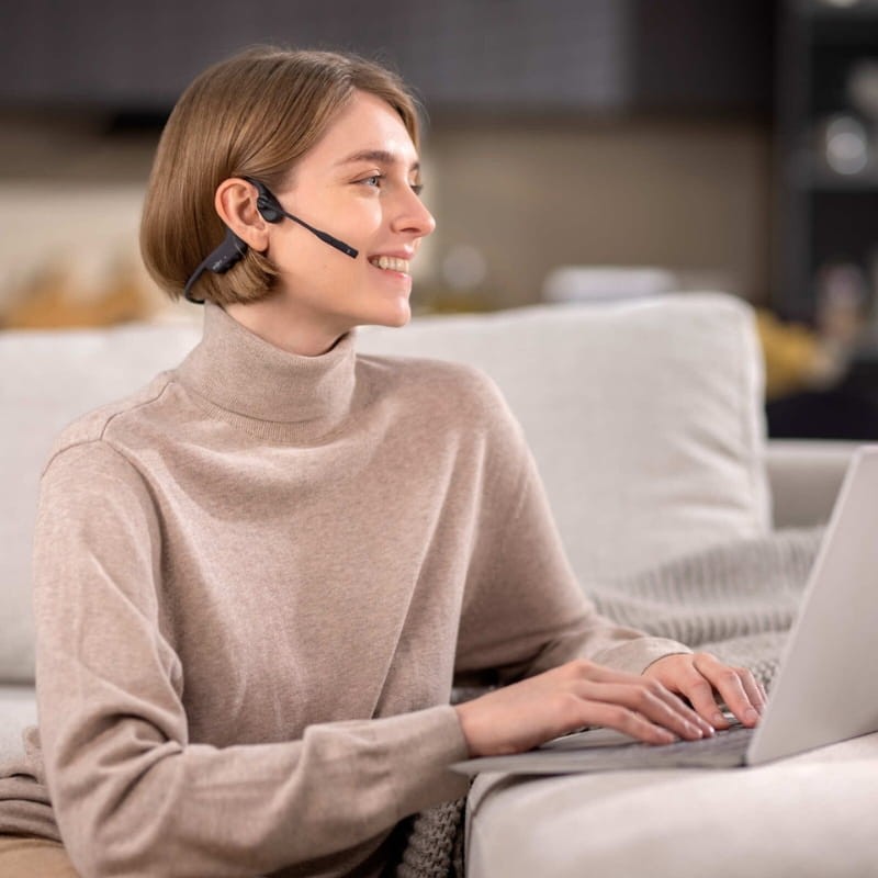Shokz OpenComm 2 UC USB-A Noir à conduction osseuse - Ítem4