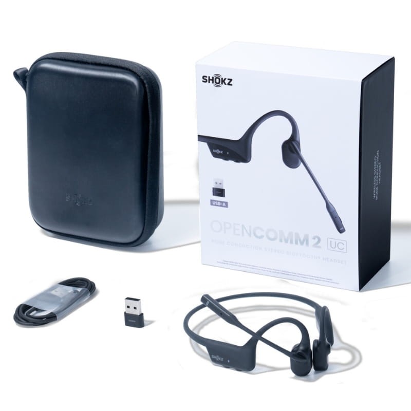 Shokz OpenComm 2 UC USB-A Noir à conduction osseuse - Ítem5