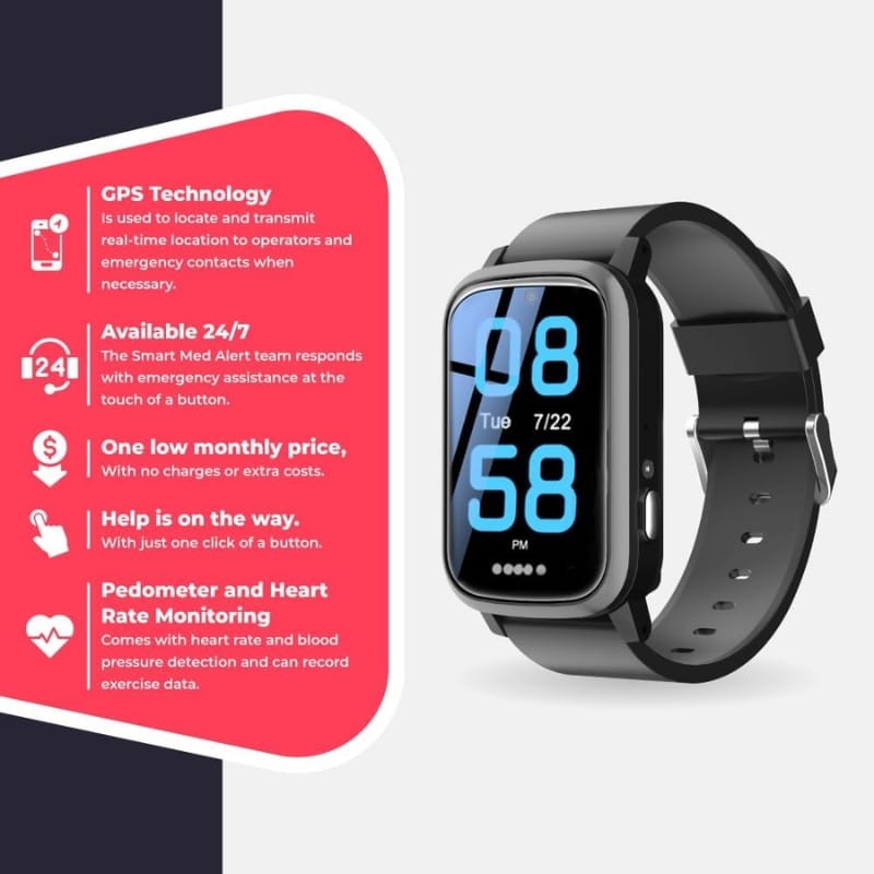 Smart Med Alert SMA 92S Preto - Relógio inteligente - Item2