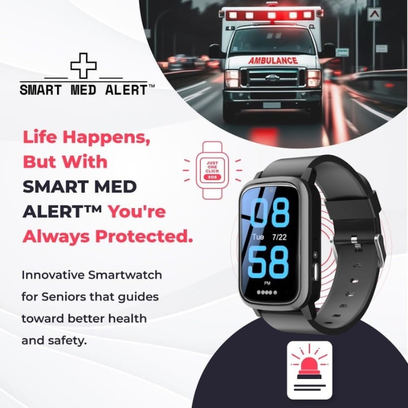 Smart Med Alert SMA 92S Preto - Relógio inteligente - Item4