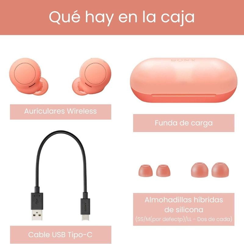 Sony WF-C500 TWS Coral - Auscultadores Bluetooth - Item5