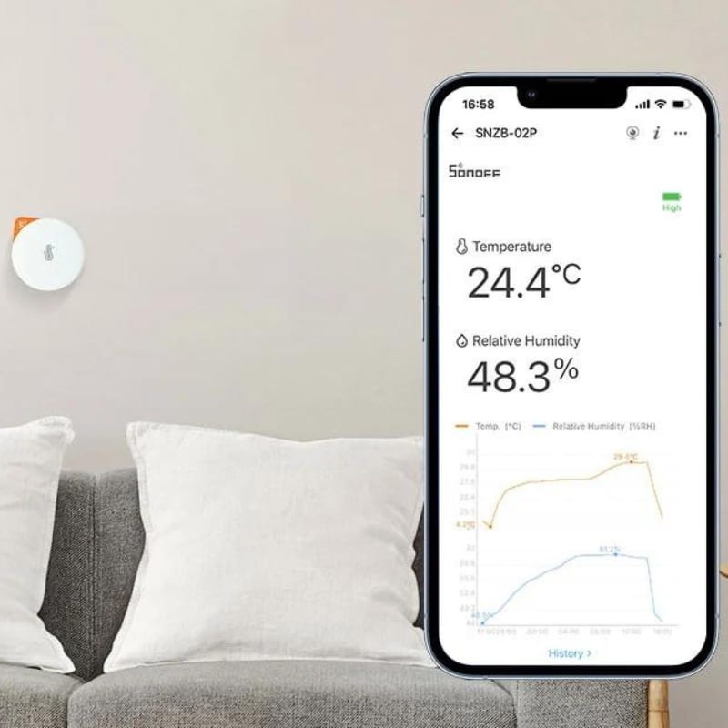 Sonoff SNZB-02P Zigbee - Sensor de Temperatura y Humedad - Ítem5