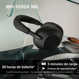 Sony WH-1000XM6 ANC Plata - duración de la batería