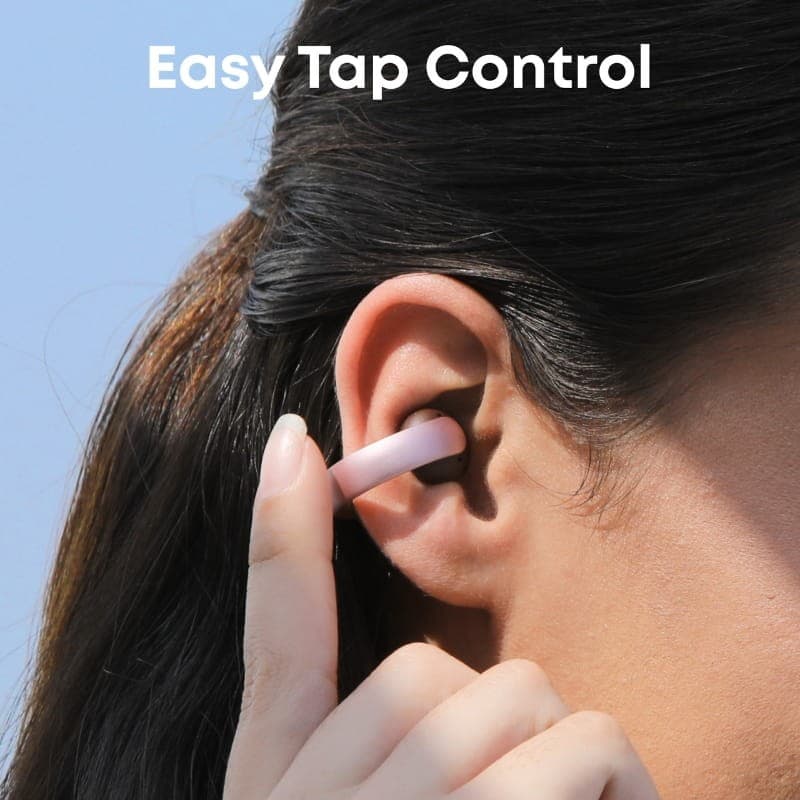 Soundcore AeroClip Rosa - controlo tátil