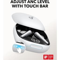Soundcore Liberty 4 Pro Branco - barra tátil