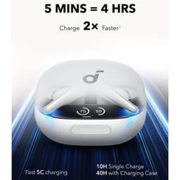 Soundcore Liberty 4 Pro Branco - carregamento rápido