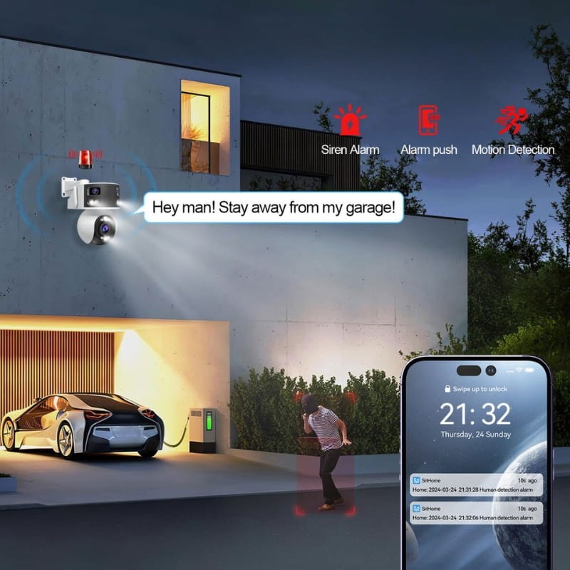 Sricam SH055 8MP WiFi Blanc - Caméra de sécurité extérieure - Ítem7