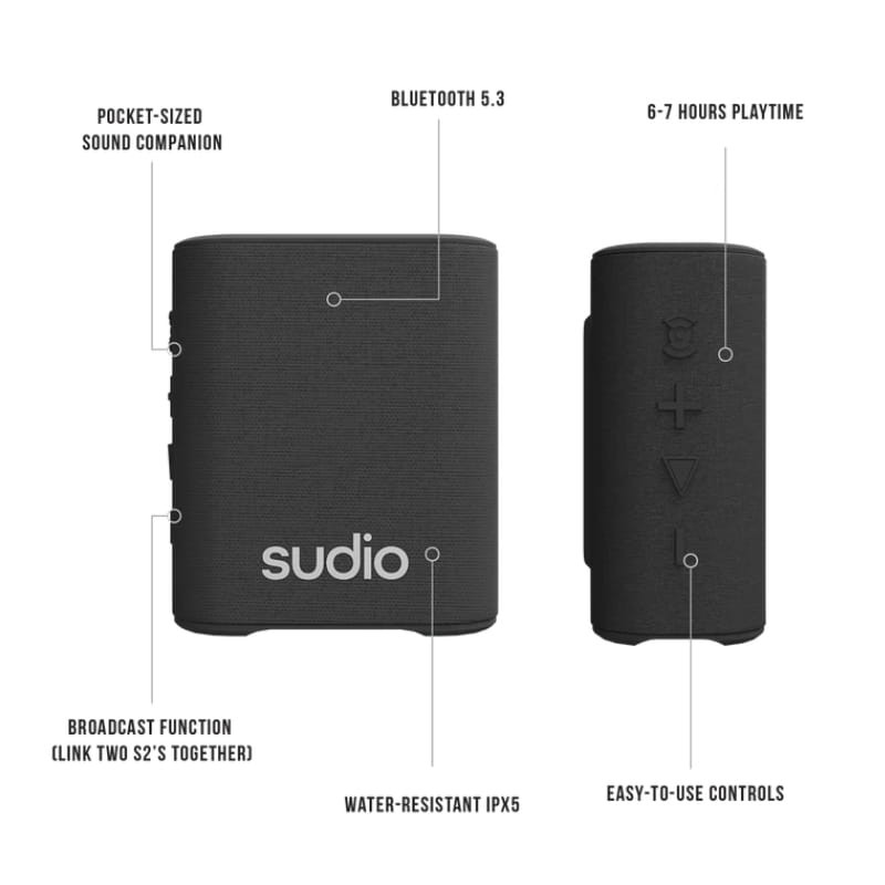Sudio S2 Negro - Altavoz Bluetooth - Ítem2