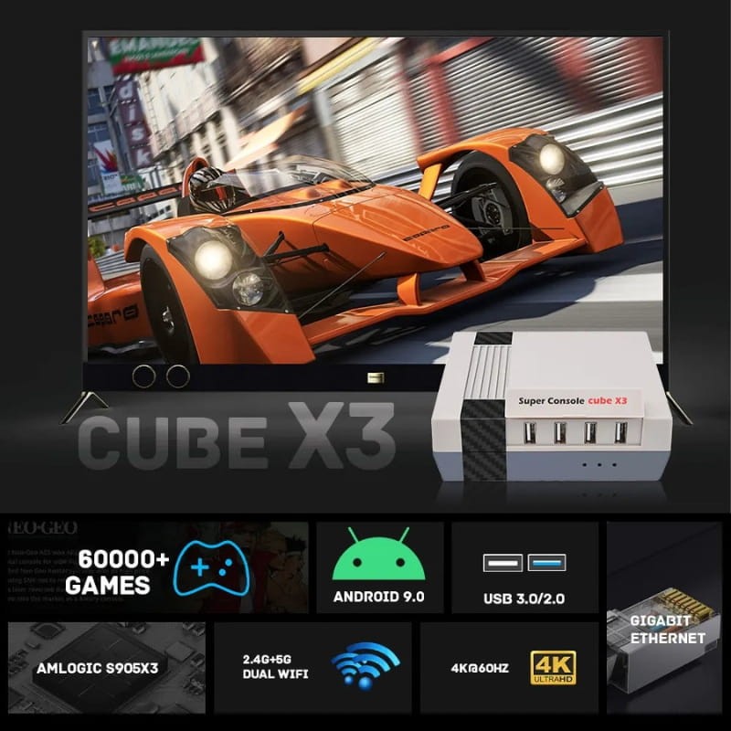 Super Console Cube X3 4Go/32Go Triple OS + Carte 64Go - Ítem1