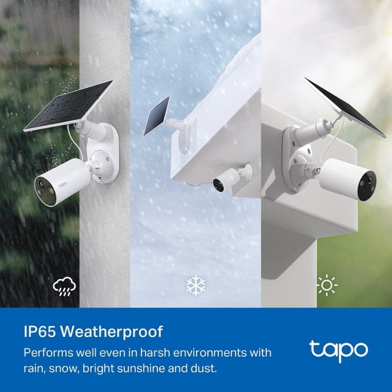 TP-Link TC82 KIT 3 MP/2K IP65 WiFi Solar - resistencia a lluvias