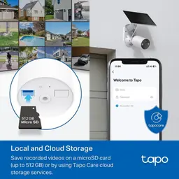 TP-Link TC82 KIT 3 MP/2K IP65 WiFi Solar - métodos de almacenamiento