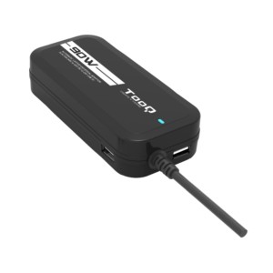 Chargeur universel pour ordinateurs portables et autres appareils pouvant être utilisés à la maison.