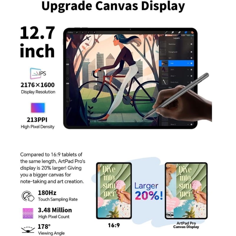 Teclast Artpad Pro 12,7 Pulgadas 8GB/256GB WiFi + 4G Gris - Ítem4