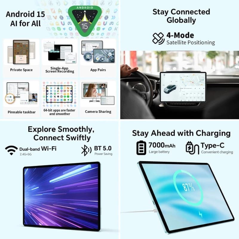 Teclast P50 Case 11 4GB/128GB WiFi - conectividad y sistema operativo