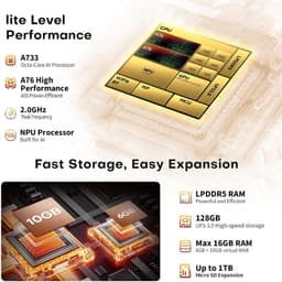 Teclast T60AI 12 6Go/128Go WiFi - processeur et mémoire