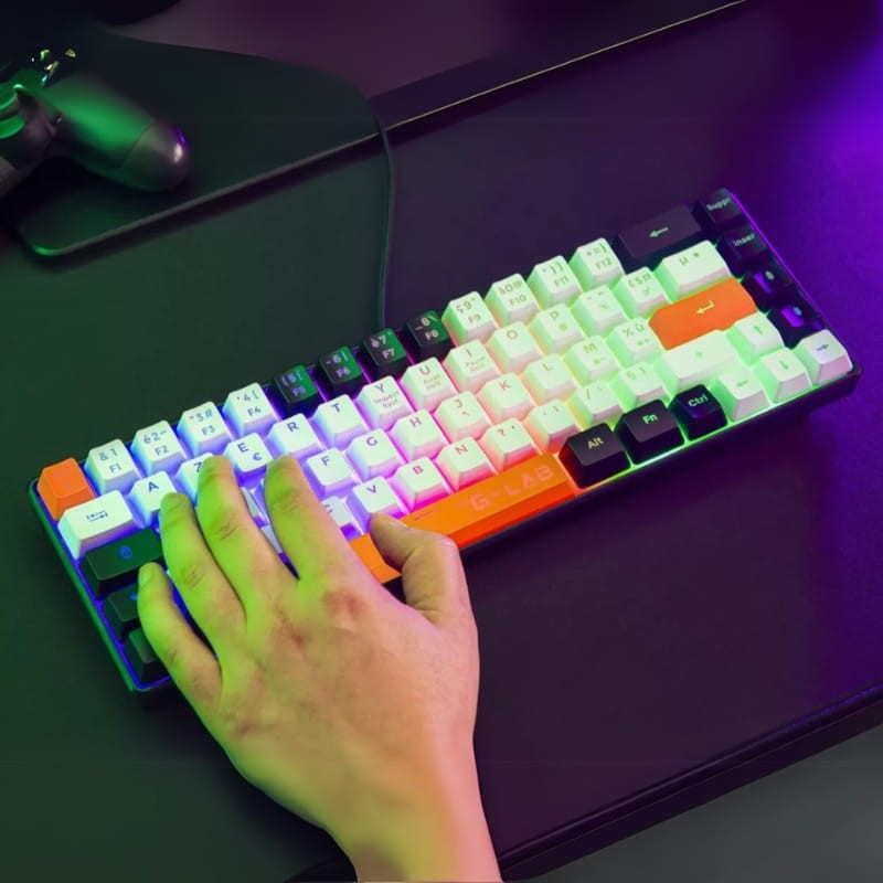 Teclado de Membrana The G-Lab Keyz Hydrogen RGB Negro/Blanco/Naranja - Ítem1