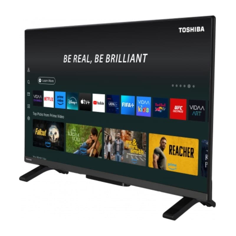 Toshiba 32QV2F63DG 32'' Full HD QLED Smart TV - vista a 45 graus