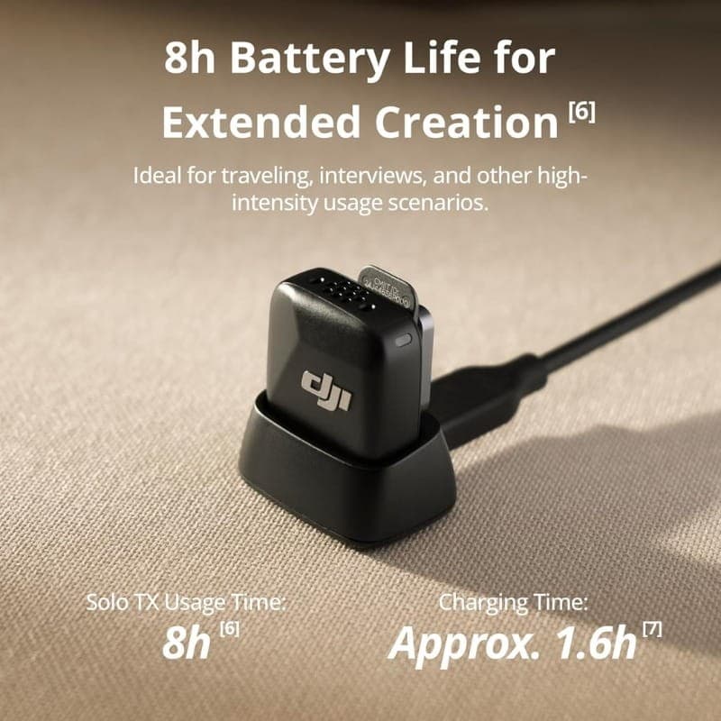 Émetteur DJI Mic Mini - autonomie de la batterie