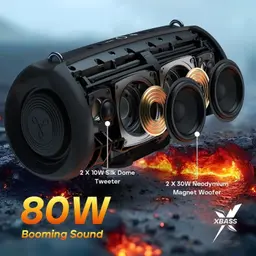Tribit StormBox Lava 80W Preto - potência de saída