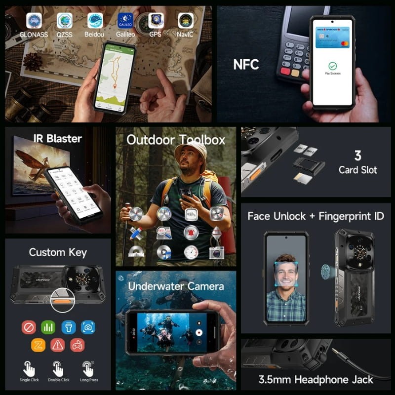 Ulefone Armor 28 Pro 5G 16GB/512GB Preto Rugged - Item8