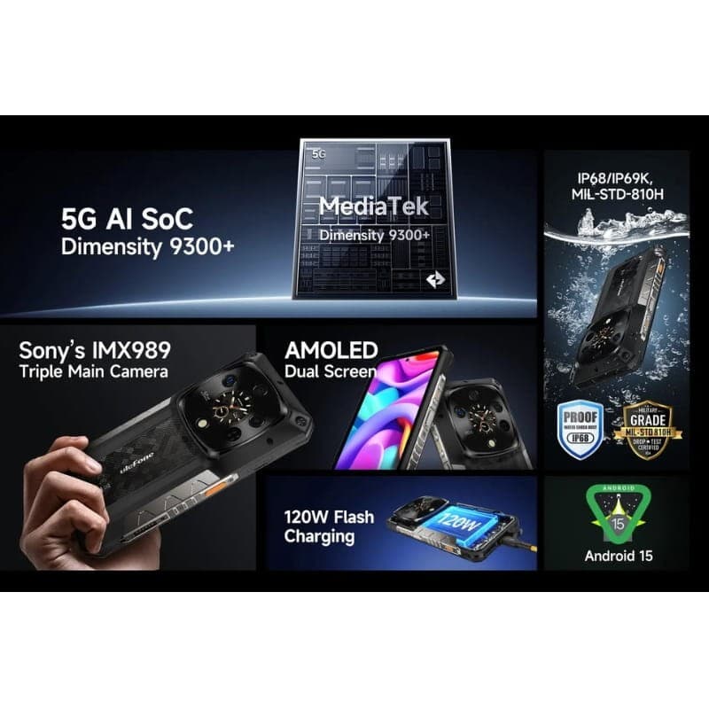 Ulefone Armor 28 Ultra Thermal Version 5G 16Go/1To Noir - principales fonctions