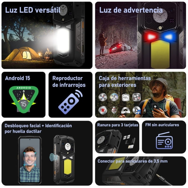 Ulefone Armor 29 Pro 5G Dual SIM 16GB/512GB Negro Rugged - Ítem3