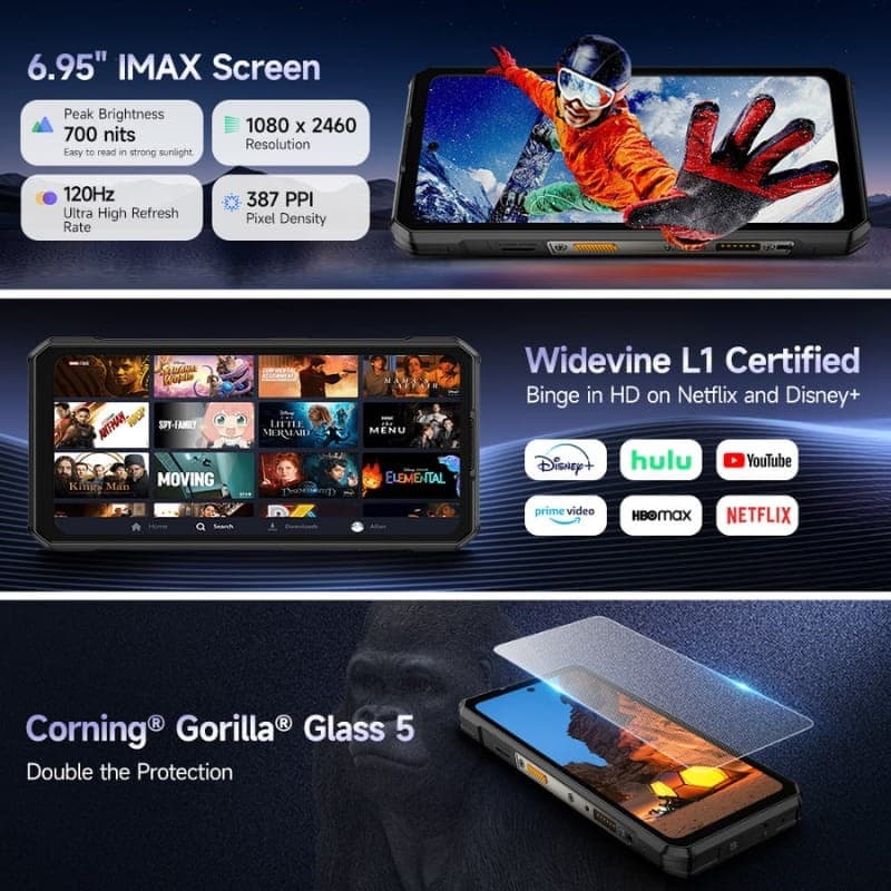 Ulefone Armor 30 12GB/512GB Preto Rugged - caraterísticas de visualização