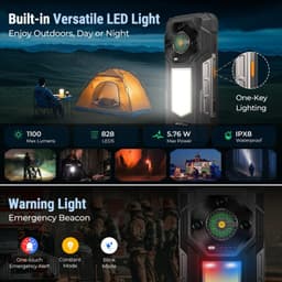 Ulefone Armor 33 12Go/512Go Rugged - Lampe d'urgence LED