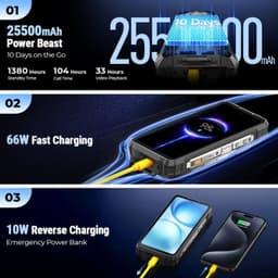 Ulefone Armor 33 12Go/512Go Rugged - capacité de la batterie