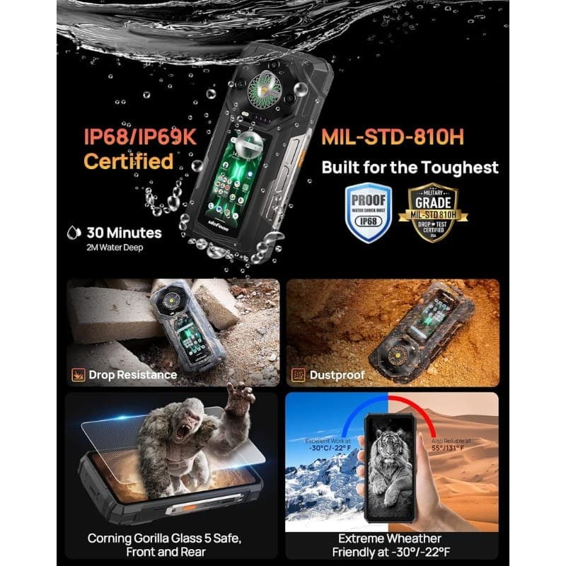 Ulefone Armor 33 Pro 5G 16Go/512Go Robuste - conception robuste