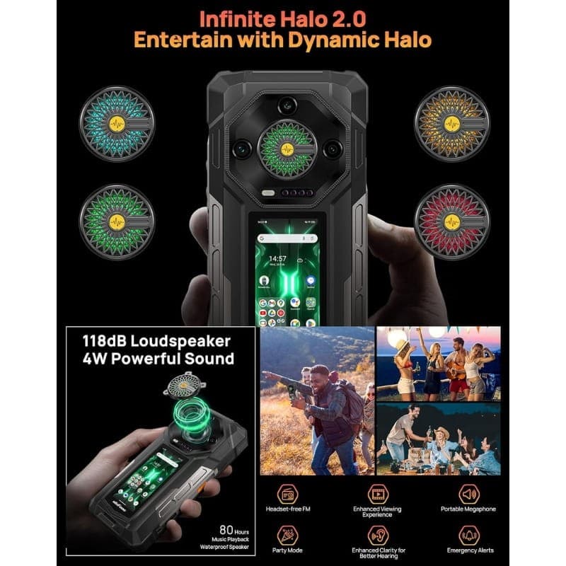 Ulefone Armor 33 Pro 5G 16Go/512Go Robuste - Éclairage RVB