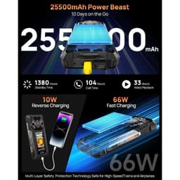 Ulefone Armor 33 Pro 5G 16Go/512Go Robuste - capacité de la batterie