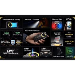 Ulefone Armor Mini 20 8GB/256GB Preto - caraterísticas principais