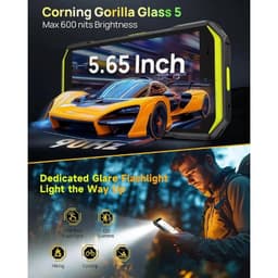 Ulefone Armor X32 Pro 5G 8GB/256GB Laranja Rugged - ecrã e lanterna