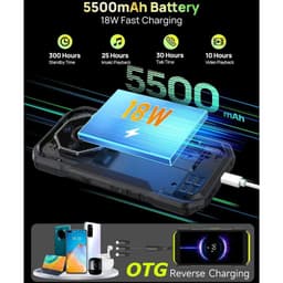 Ulefone Armor X32 Pro 5G 8GB/256GB Laranja Rugged - capacidade da bateria