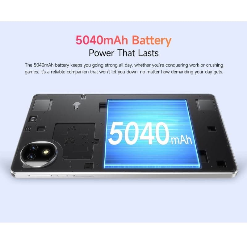 Ulefone Tab A9 Pro 8,68 4Go/128Go WiFi + 4G Bleu - capacité de la batterie