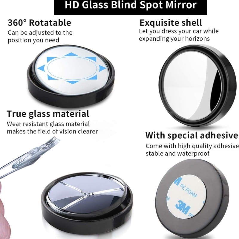 Uni-Fine Blind Spot 2 peças Preto - Espelho para ponto cego para automóvel - Item3