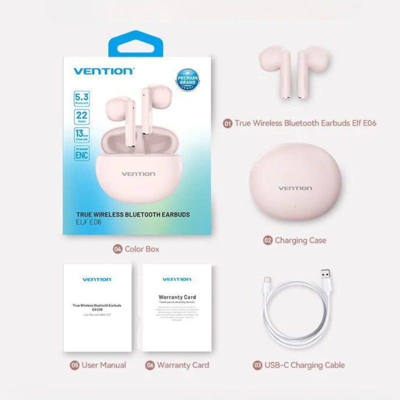 Vention Elf E06 Branco - Auscultadores Bluetooth - Item5