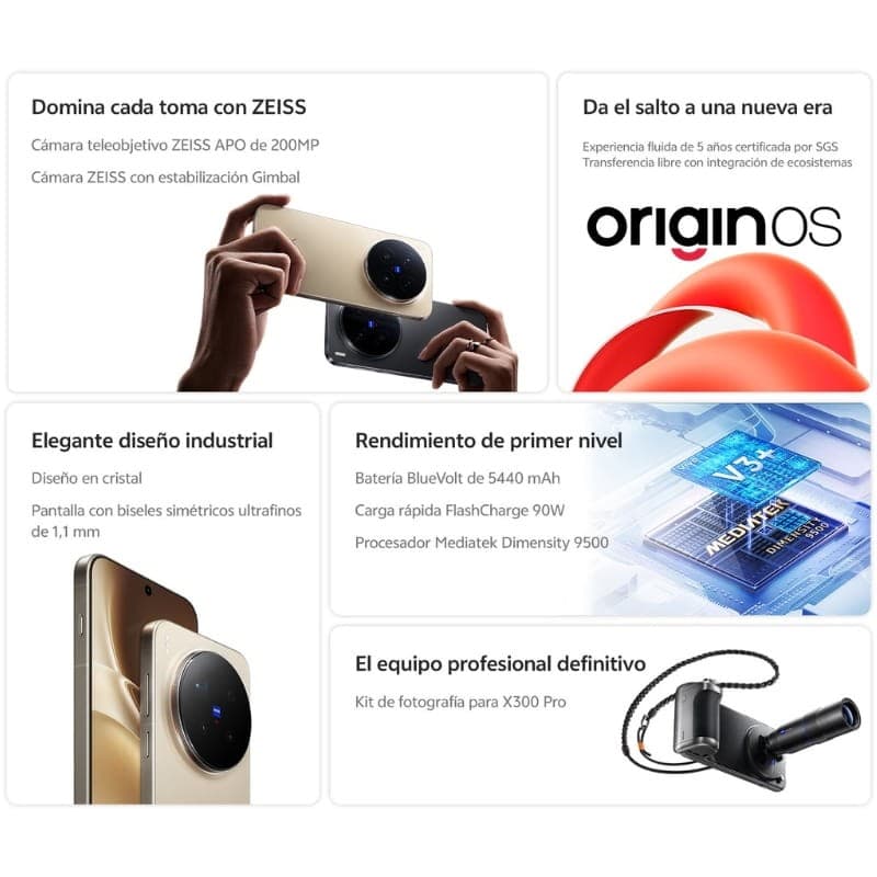 Vivo X300 Pro 5G 16GB/512GB Preto - aspectos salientes