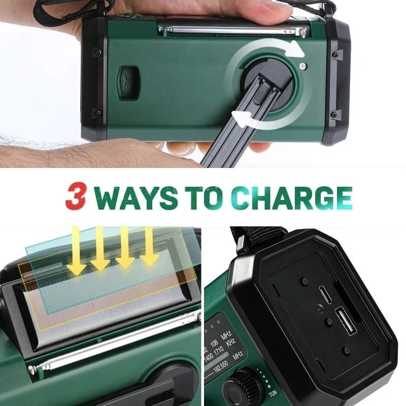 Woopker Radio E30 10000 mAh Verde - Radio de Emergencia - Ítem2