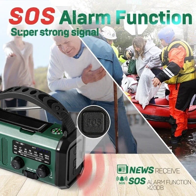 Woopker Radio E30 10000 mAh Verde - Radio de Emergencia - Ítem4