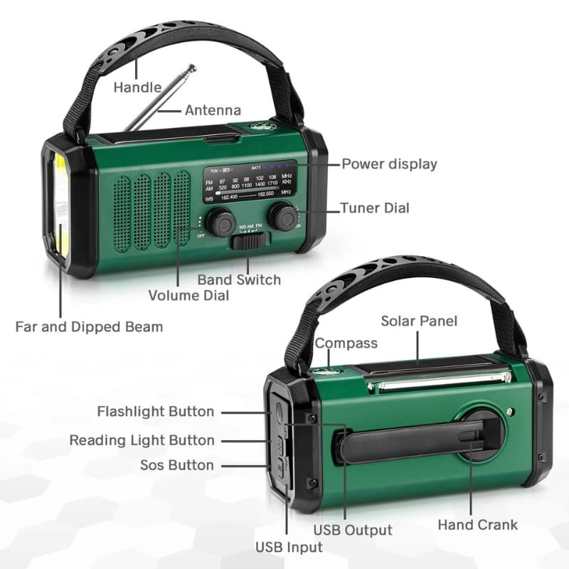 Woopker Radio E30 10000 mAh Verde - Radio de Emergencia - Ítem5