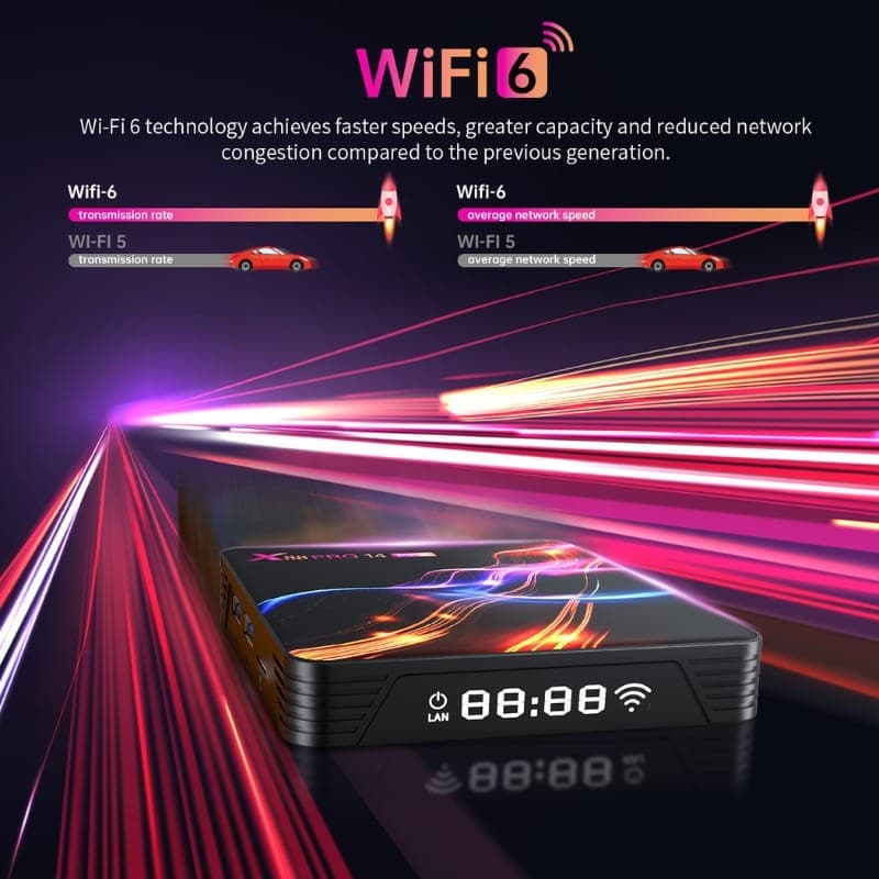 X88 PRO 14 Max RK3528 4GB/64GB Android 14 - conectividad WiFi 6