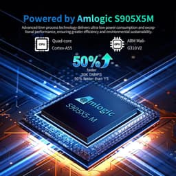 X96 M200 X5M 4 GB/32 GB Android 14 - Android TV - processador incorporado