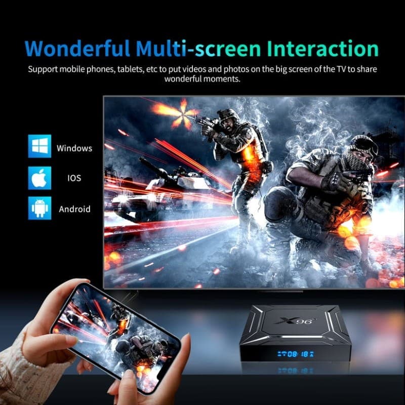 X96 M200 X5M 2GB/16GB Android 14 - Android TV - función mirroring
